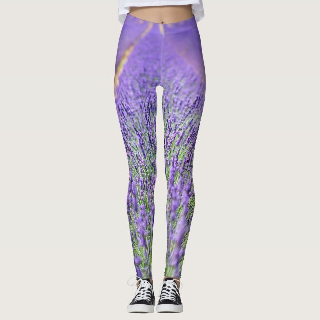 Legging Campos das flores de Lavanda (Frente)