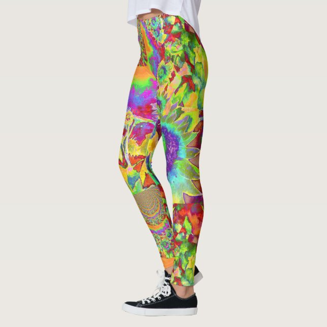 Legging campos de girassol para sempre - verdes (Esquerda)
