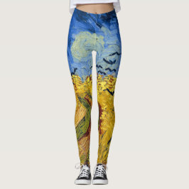 Legging Campos de Trigo de Van Gogh pintura impressionista