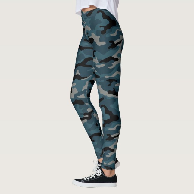 Legging Camuflagem Azul Noite (Esquerda)