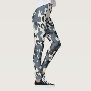 Legging Camuflagem Camo Polícia Cinza Black White