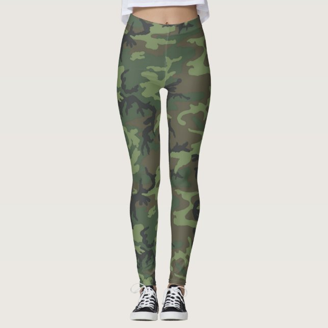Legging Camuflagem da selva (Frente)
