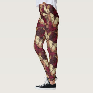 Legging Camuflagem de Borboleta Fofo Ioga de Levantamento