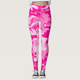 Legging camuflagem de camo rosa quente