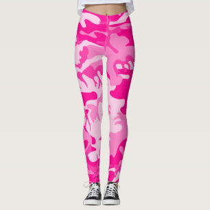 Legging camuflagem de camo rosa quente