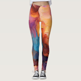Legging Camuflagem de Efeito Marble