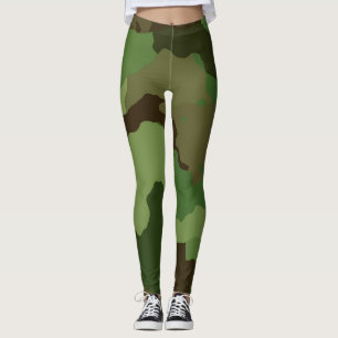 Legging Camuflagem de Woodland Diversão com Assaltos maio
