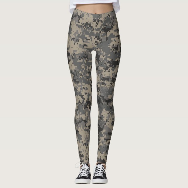 Legging Camuflagem digital impressão de pixel do exército  (Frente)