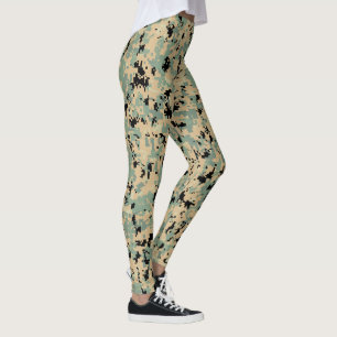Legging Camuflagem Digital - padrão de camuflagem Tan-Gree