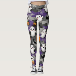 Legging Camuflagem Ghosts Bats Pumpkins