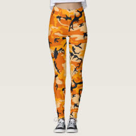 Legging Camuflagem Laranja, Militar, Exército