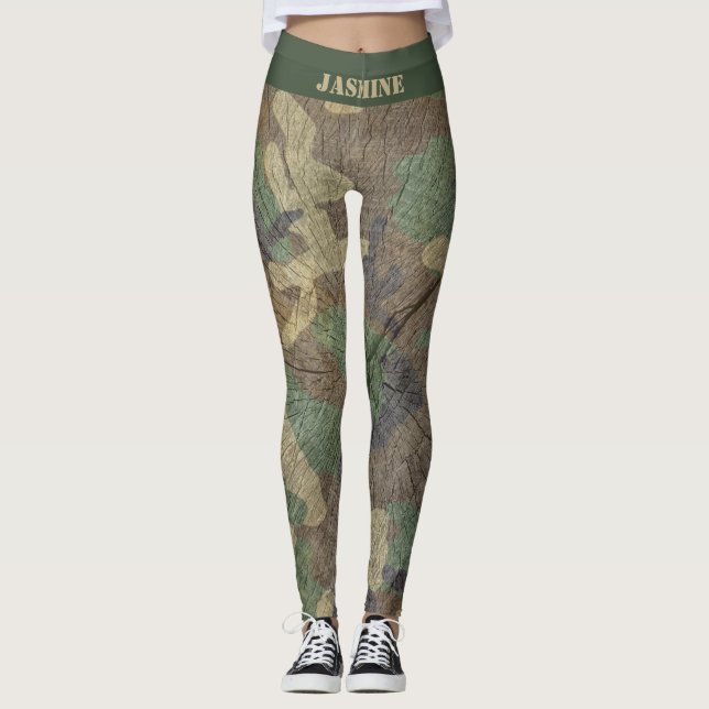 Legging Camuflagem Militar Caça e Pesca Camo Impressão (Frente)