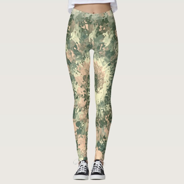Legging Camuflagem Militar Colorida (Frente)