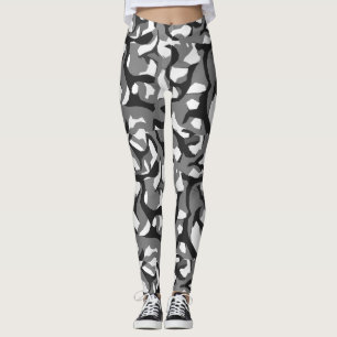 Legging Camuflagem preta e branca