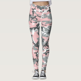 Legging Camuflagem rosa e Cinza, Militar, Exército