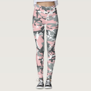 Legging Camuflagem rosa e Cinza, Militar, Exército