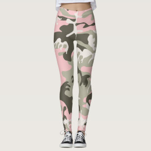 Legging Camuflagem rosa e verde, Militares, Exército
