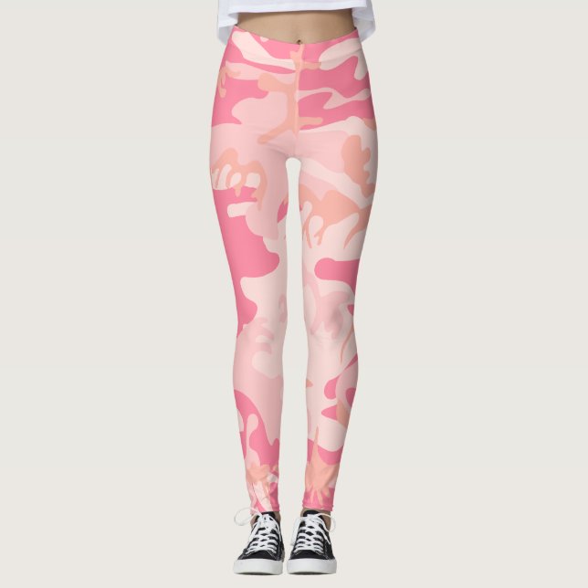 Legging Camuflagem Rosa, Militar, Exército (Frente)