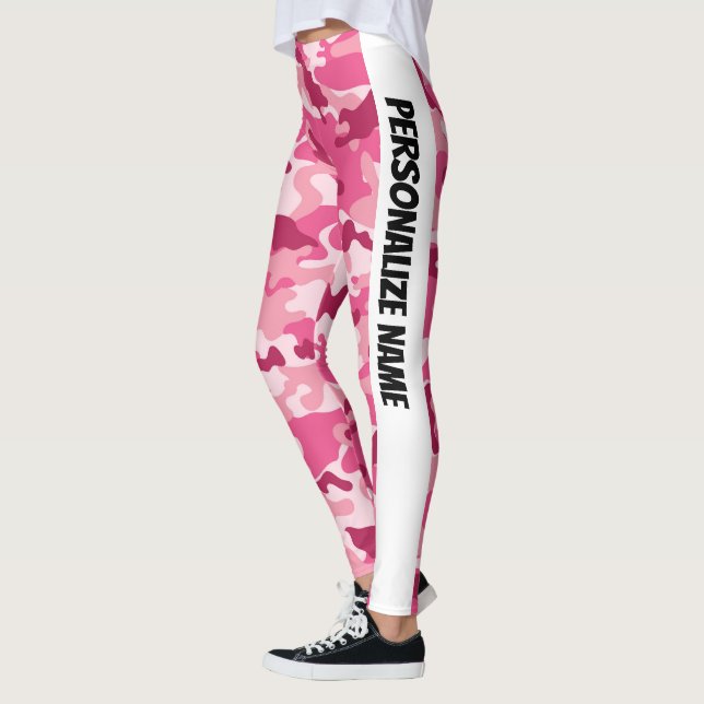 Legging Camuflagem Rosa Suave PERSONALIZAR (Esquerda)