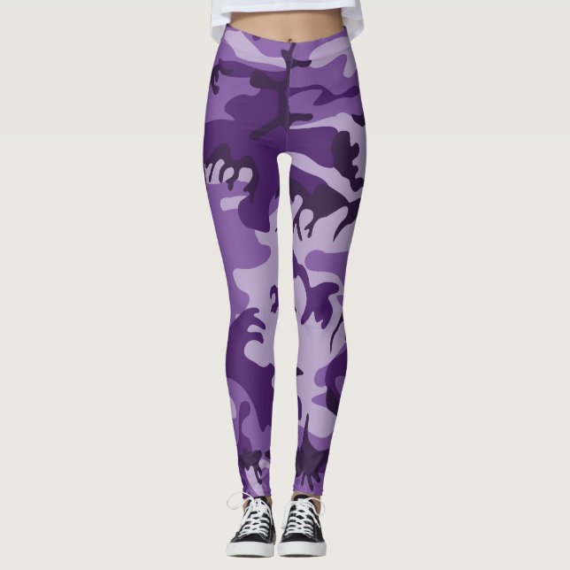 Legging Camuflagem Roxa, Militares, Exército (Frente)