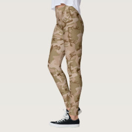 Legging Camuflagem Verde Bege Marrom Deserto