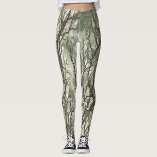 Legging Camuflagem Verde de Ramais de Água