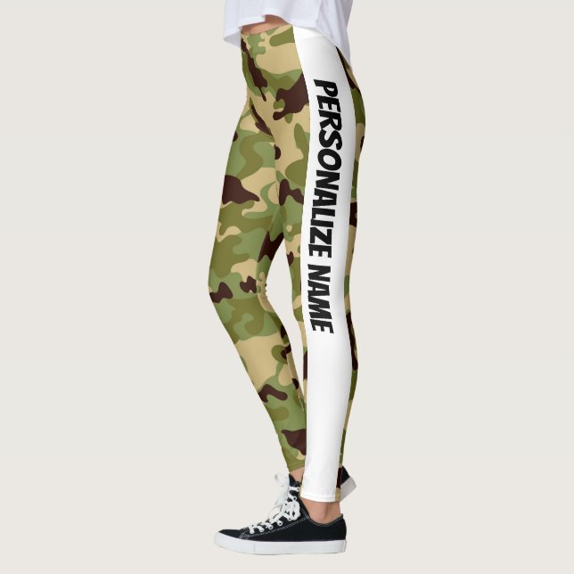 Legging Camuflagem Verde do Exército PERSONALIZAR (Esquerda)