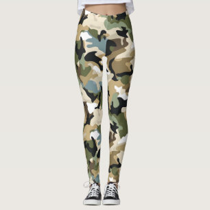 Legging Camuflagem Verde Escura
