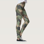 Legging Camuflagem Woodland Camo Militar Khaki Tan Preto<br><div class="desc">Para a família e amigos que estão no exército ou para aqueles que adoram camuflagem,  estas leggings fazem o presente perfeito.  O padrão do camo da floresta inclui as cores do verde-khaki,  do castanho e do preto.  Desenhado pela artista ©Susan Coffey.</div>