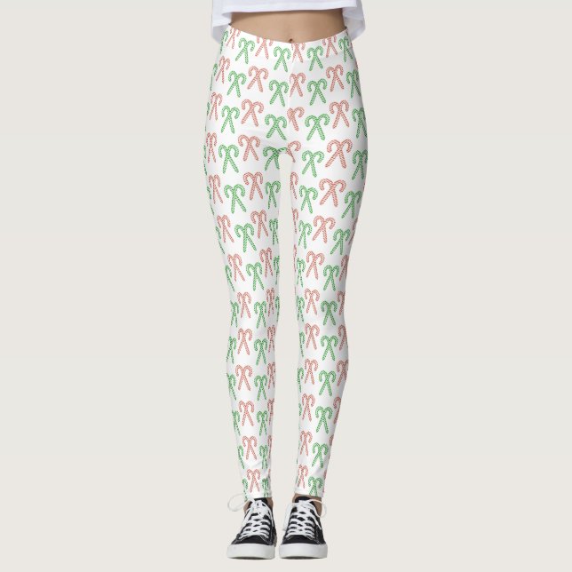Legging Cana-doce/menta-pimenta (Frente)