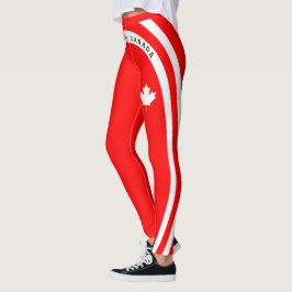 Legging CANADÁ PARA SEMPRE (mapa branco em vermelho)