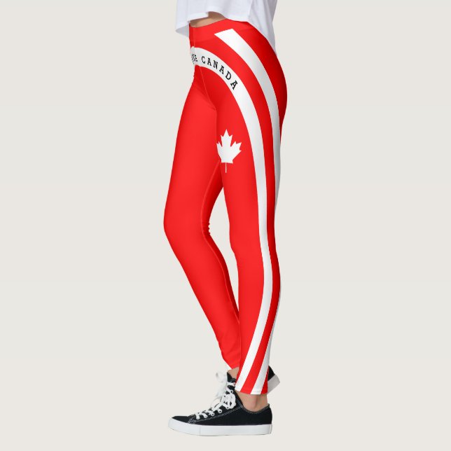 Legging CANADÁ PARA SEMPRE (mapa branco em vermelho) (Esquerda)