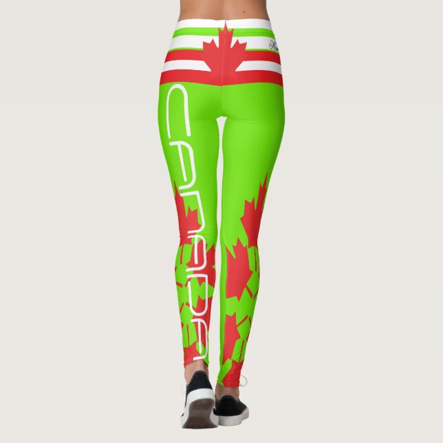 LEGGING CANADIANO FLOURESCENTE DE PAVILHÃO VERDE HÁ ACD (Verso)