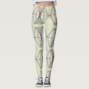 Legging canalizações de arte geométrica com ilusão óptica