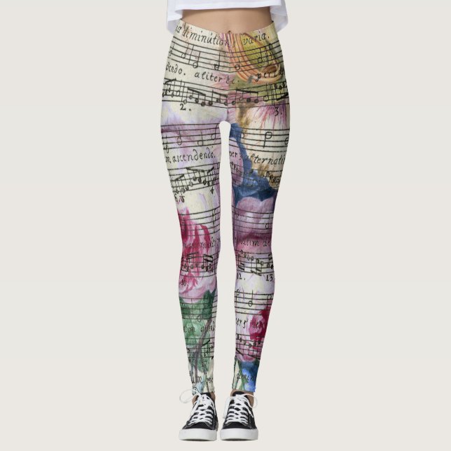 Legging Canções florais (Frente)