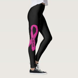 Legging Cancro da mama rasgado Badass/da fita…