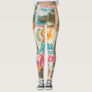 Legging Cancun Sol Areia México Praias Tropicais Lindas