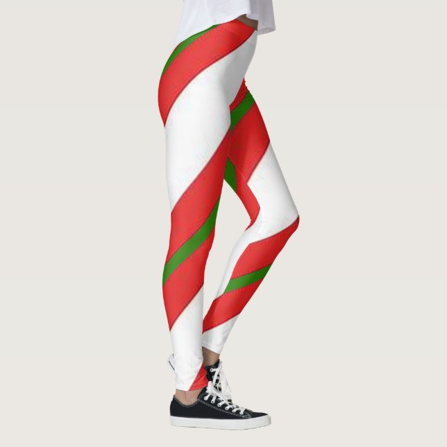 Legging Candy Candy Candy Red White e Natal Verde (Direita)