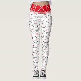Legging Candy Cane Holiday Dog Paw