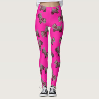 Legging Candy Swirl Scottie Terrier fundo rosa
