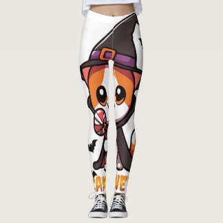 Legging candyween - bruxa-gato halloween