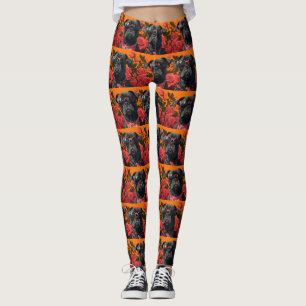 Legging Cane Corso Com Rosas Do Coração Dia Dos Namorados