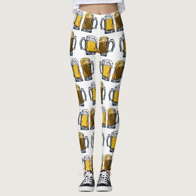 Legging Canecas de cerveja de cerveja (Frente)