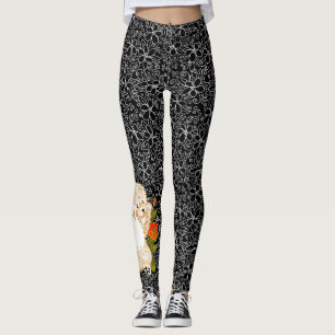 Legging Caneleira-olhar de creme da comida de BINDI