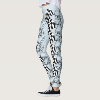 Legging Caneleiras #4 do carro do sprint da sujeira