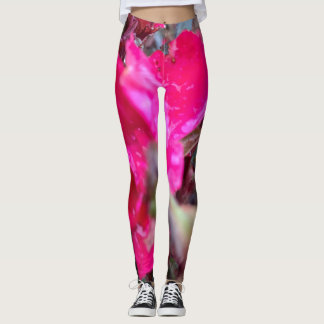 Legging Caneleiras abstratas da flor
