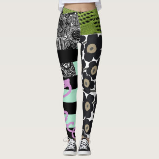 Legging Caneleiras abstratas da PAZ