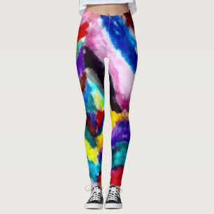 Legging Caneleiras ácidas do exercício da Laço-tintura