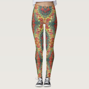 Legging caneleiras alaranjadas do cogumelo