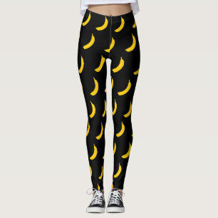 Legging Caneleiras amarelas bonitos do impressão da banan